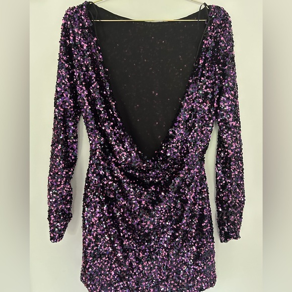 ZARA SEQUIN MINI DRESS - Picture 6 of 7